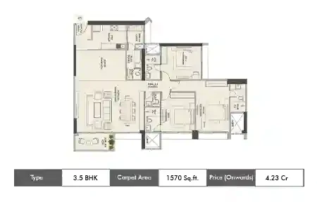 3.5 BHK-1118 Sq.ft.